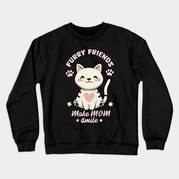 Cat Lovers Mothers Day Gift Crewneck Sweatshirt by GrafiqueDynasty